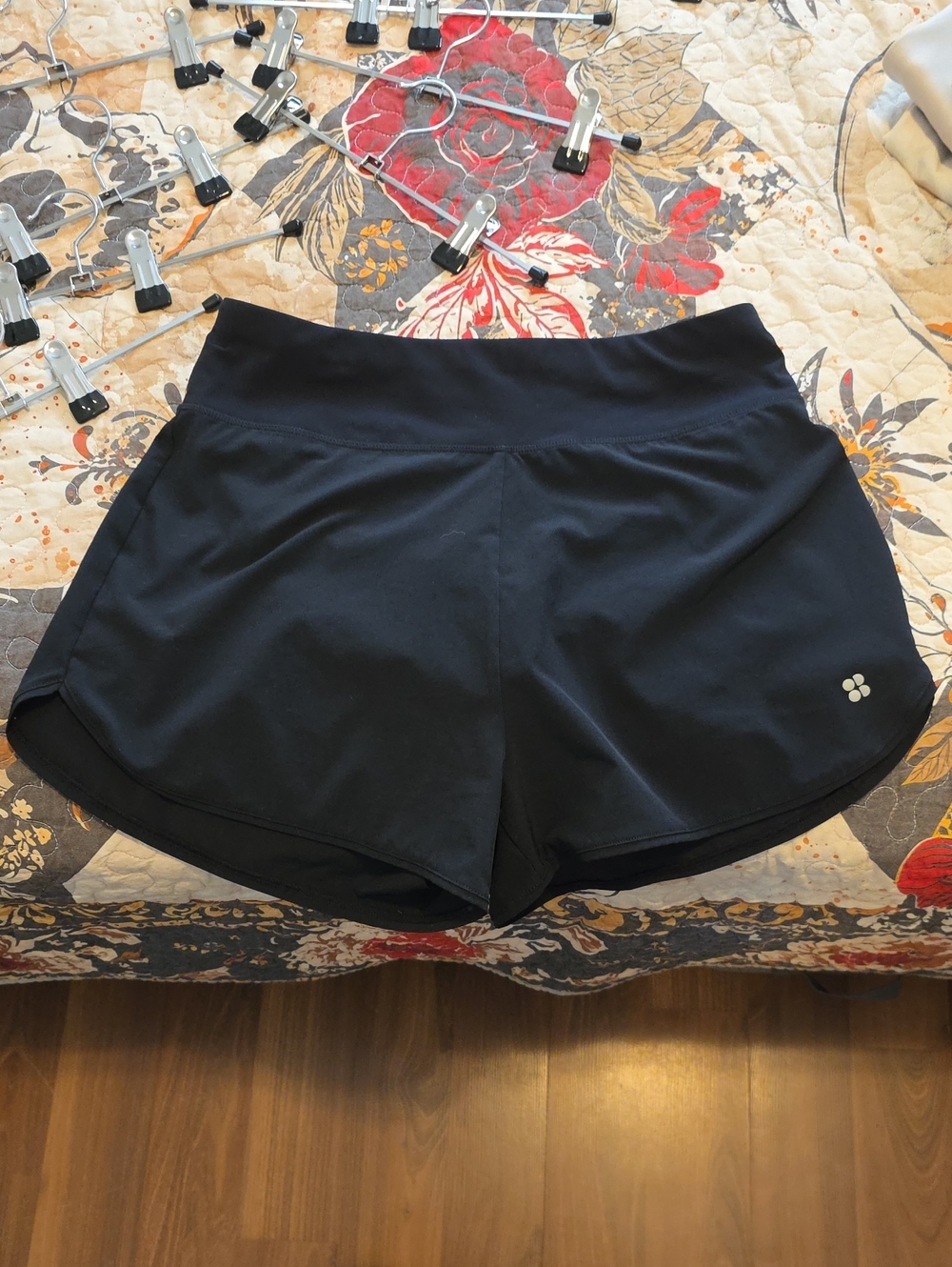 Sweaty Betty Black Athletic Running Shorts with Reflective Logo